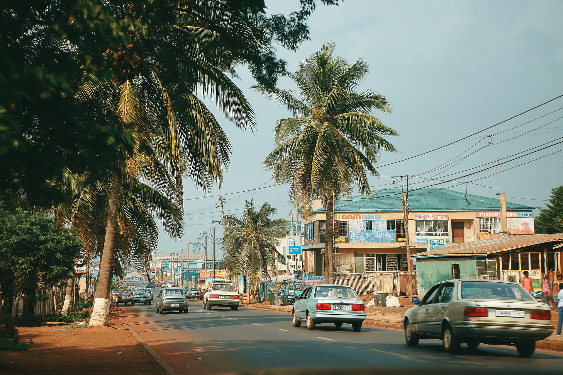 Representative imagery of West African urban scene