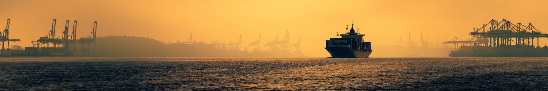 Representative imagery of port shipping operations