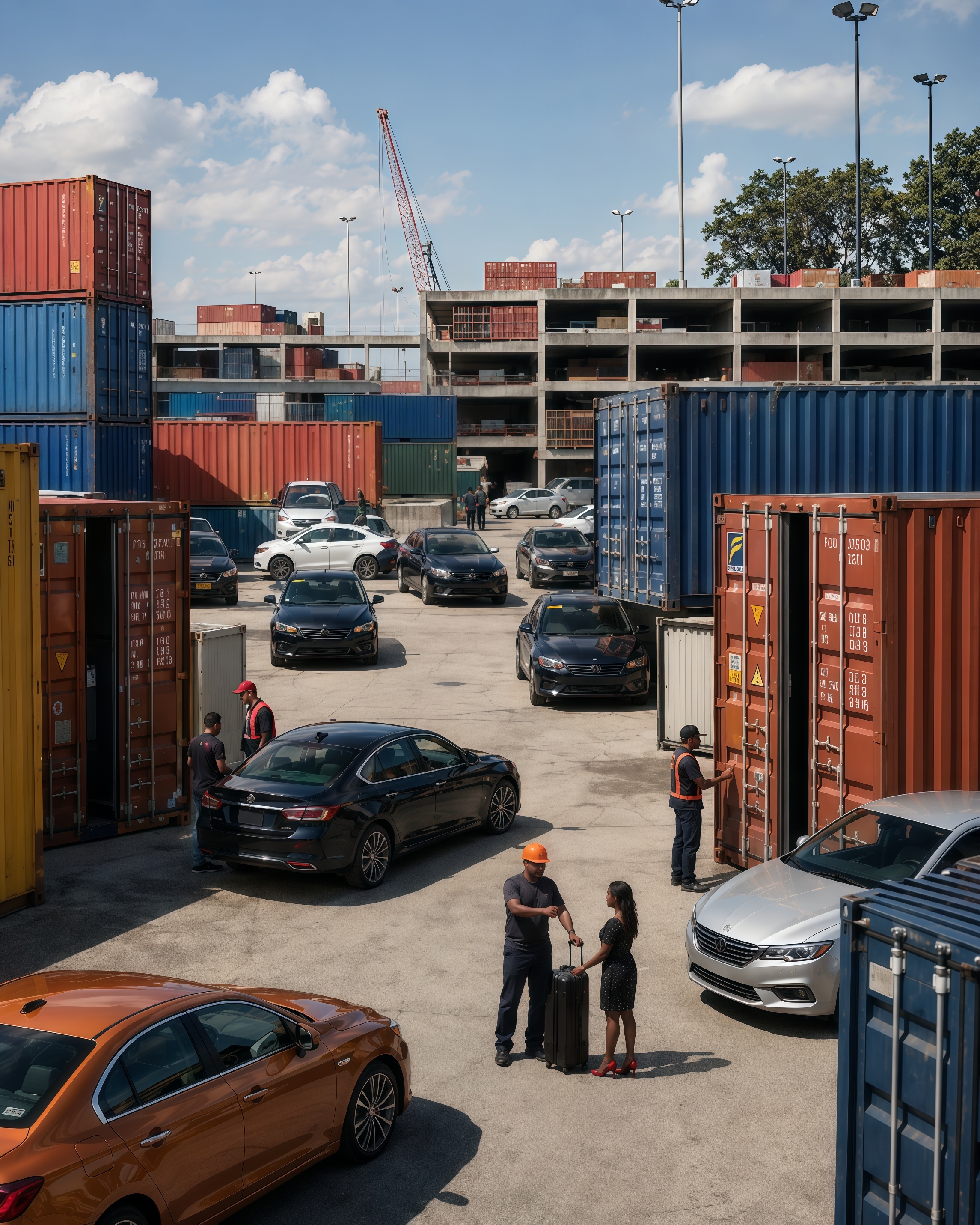 Representative imagery of yard supervisor confirming a vehicle